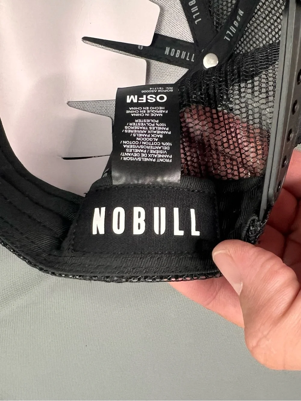NOBULL Trucker Hat Baseball Cap Black Mesh Back Snapback Logo Gym NEW